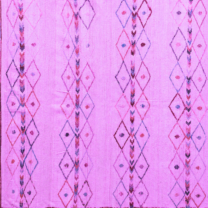 Square Machine Washable Solid Purple Modern Area Rugs, wshabs5074pur