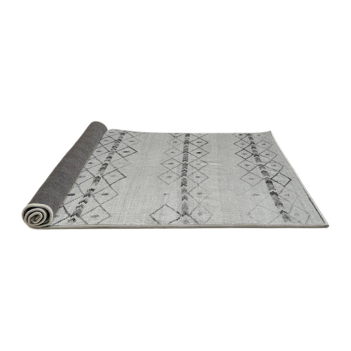 Sideview of Solid Gray Modern Rug, abs5074gry