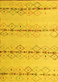 Solid Yellow Modern Rug, abs5074yw