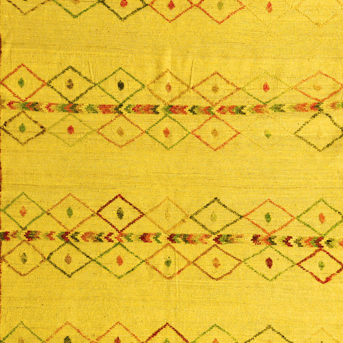 Machine Washable Solid Yellow Modern Rug, wshabs5074yw