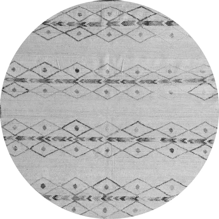 Round Solid Gray Modern Rug, abs5074gry