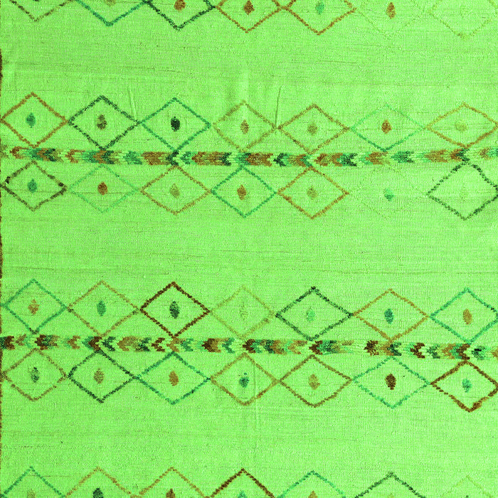 Machine Washable Solid Green Modern Area Rugs, wshabs5074grn