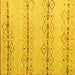 Square Solid Yellow Modern Rug, abs5074yw