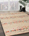 Machine Washable Abstract Light Copper Gold Rug in a Family Room, wshabs5074