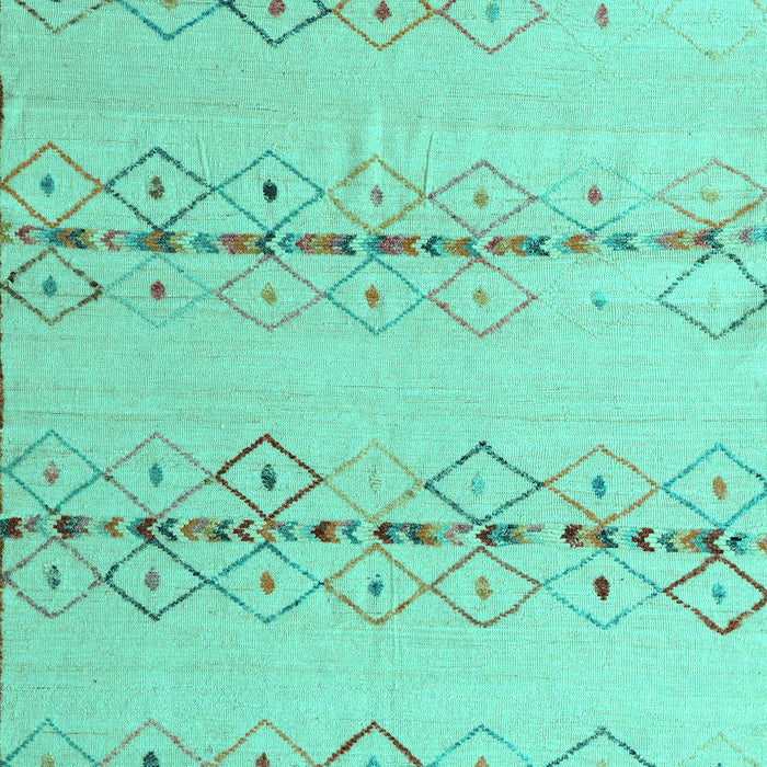 Machine Washable Solid Turquoise Modern Area Rugs, wshabs5074turq
