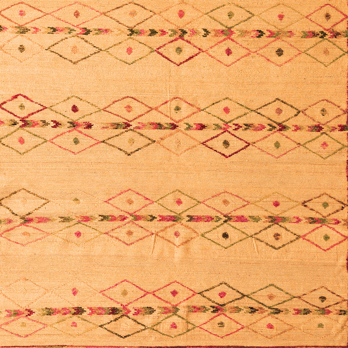 Square Solid Orange Modern Rug, abs5074org