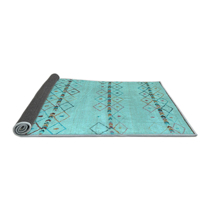 Sideview of Solid Light Blue Modern Rug, abs5074lblu