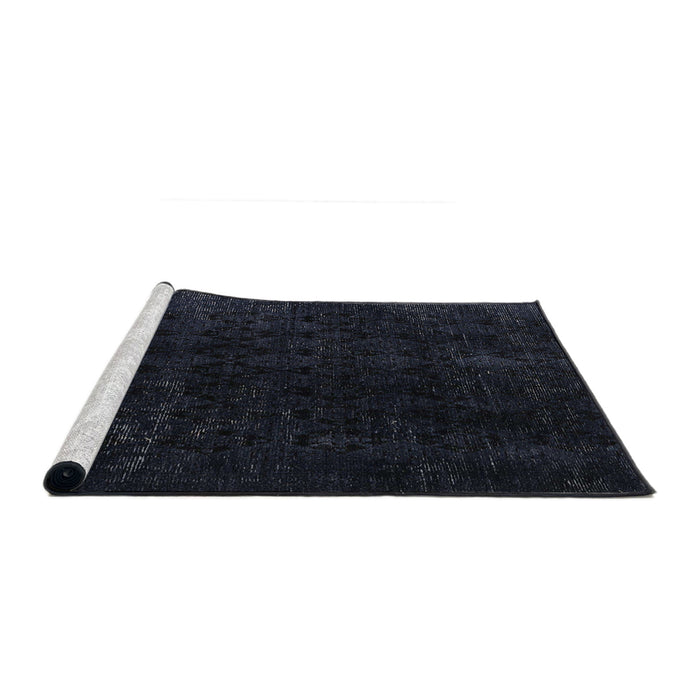 Sideview of Machine Washable Abstract Black Rug, wshabs5075