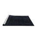 Sideview of Machine Washable Abstract Black Rug, wshabs5075