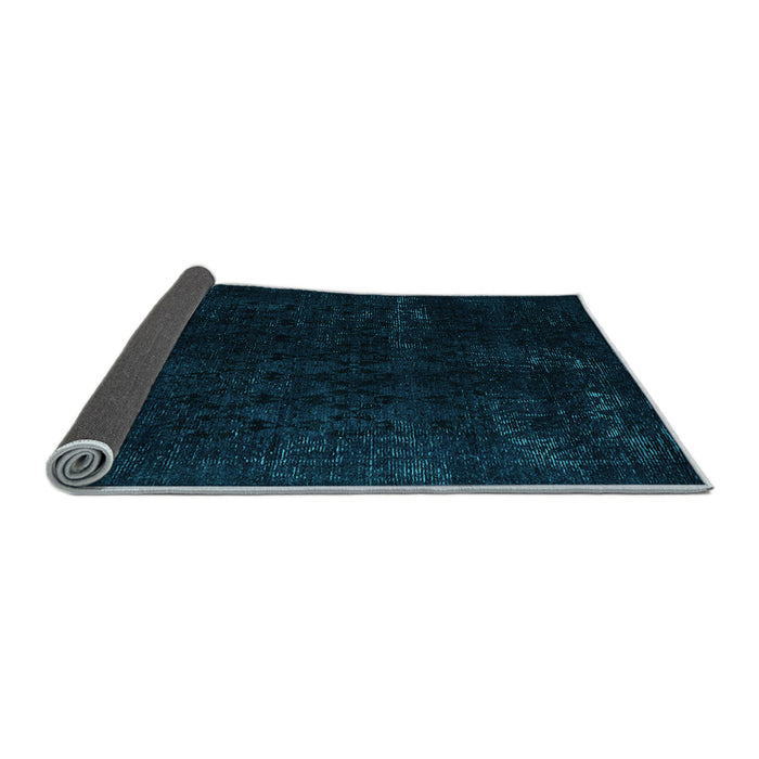 Sideview of Abstract Light Blue Modern Rug, abs5075lblu