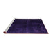 Sideview of Machine Washable Abstract Purple Modern Area Rugs, wshabs5075pur