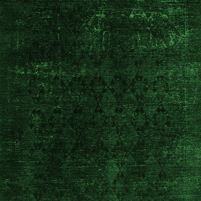 Square Abstract Green Modern Rug, abs5075grn