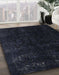 Machine Washable Abstract Black Rug in a Family Room, wshabs5075