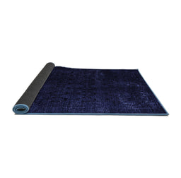 Sideview of Abstract Blue Modern Rug, abs5075blu