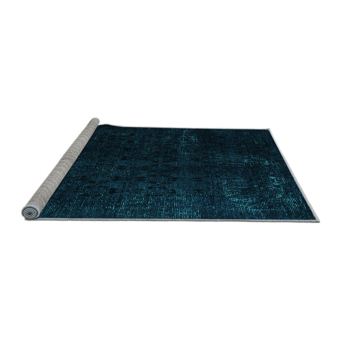 Sideview of Machine Washable Abstract Light Blue Modern Rug, wshabs5075lblu