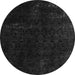 Round Abstract Gray Modern Rug, abs5075gry