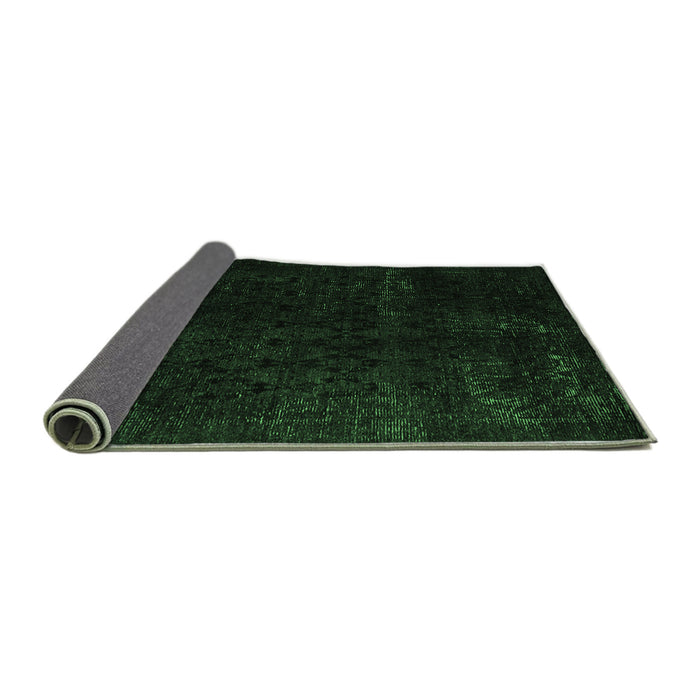 Sideview of Abstract Emerald Green Modern Rug, abs5075emgrn