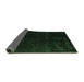 Sideview of Abstract Emerald Green Modern Rug, abs5075emgrn