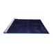 Sideview of Machine Washable Abstract Blue Modern Rug, wshabs5075blu