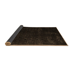 Sideview of Abstract Brown Modern Rug, abs5075brn