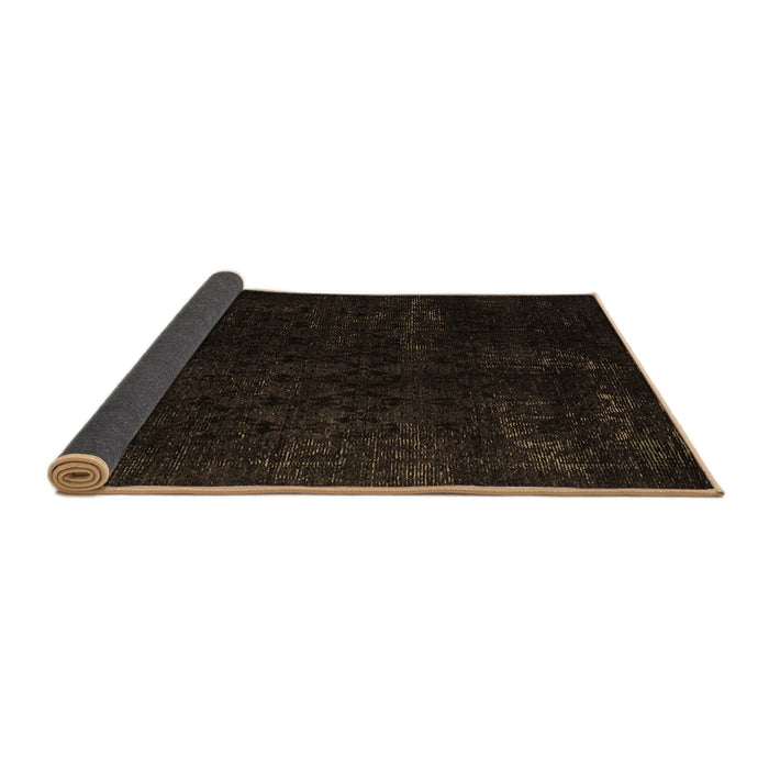 Sideview of Abstract Brown Modern Rug, abs5075brn