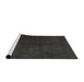 Sideview of Machine Washable Abstract Gray Rug, wshabs5076