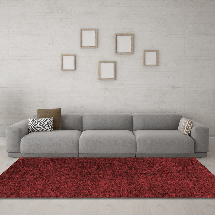 Modern Red Washable Rugs
