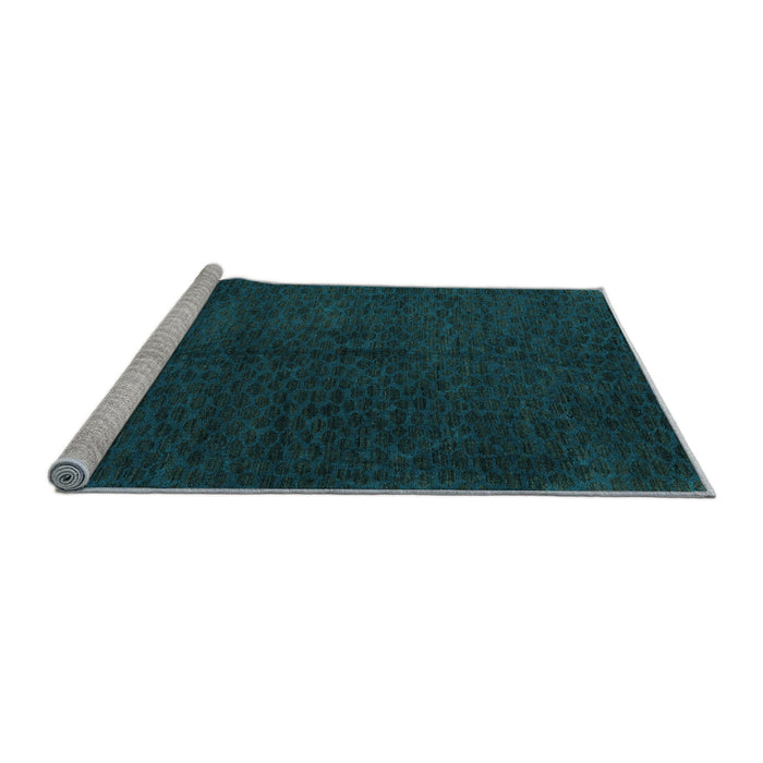 Sideview of Machine Washable Abstract Light Blue Modern Rug, wshabs5076lblu