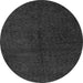 Round Machine Washable Abstract Gray Modern Rug, wshabs5076gry