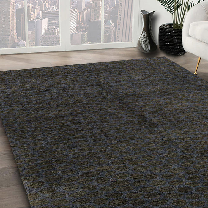 Machine Washable Abstract Gray Rug in a Family Room, wshabs5076