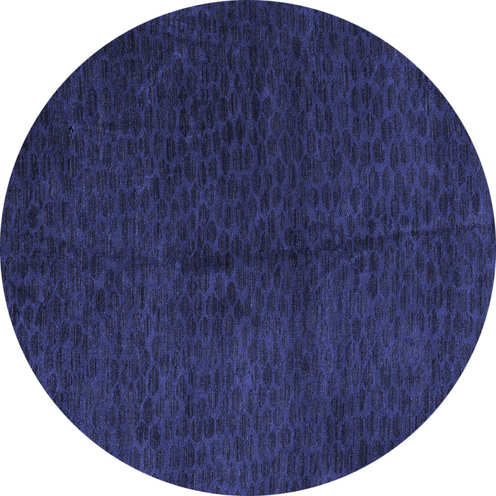 Round Machine Washable Abstract Blue Modern Rug, wshabs5076blu