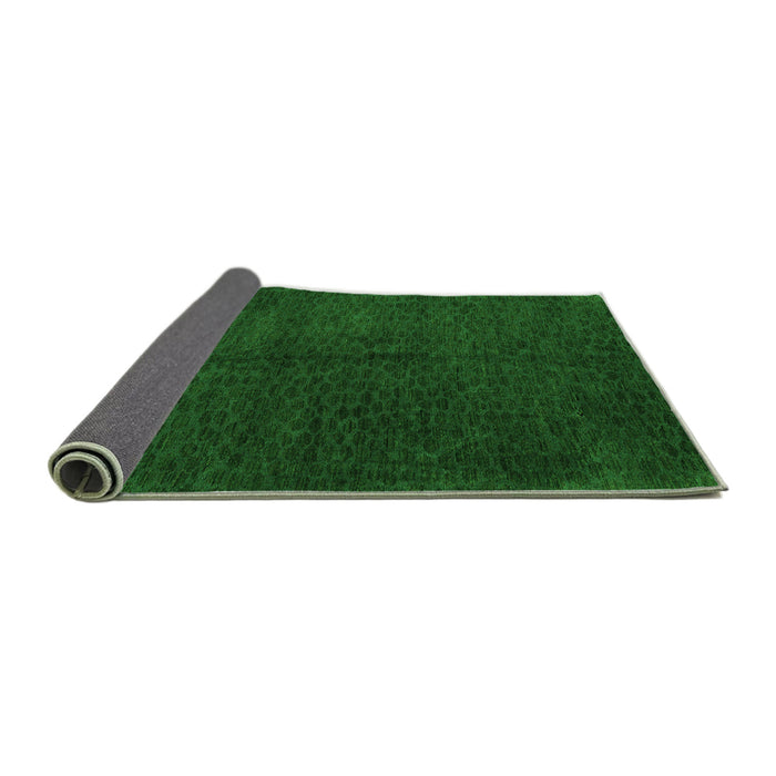 Sideview of Abstract Green Modern Rug, abs5076grn