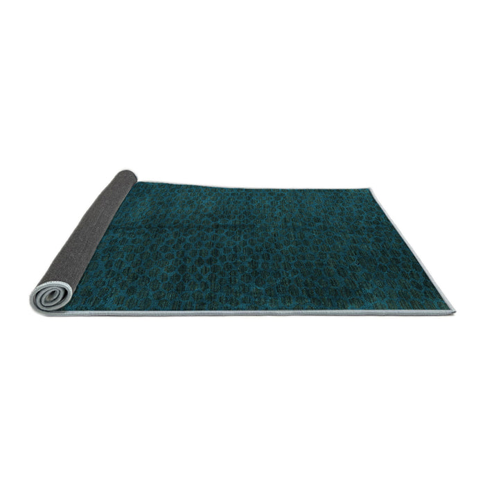Sideview of Abstract Light Blue Modern Rug, abs5076lblu