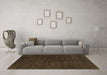 Machine Washable Abstract Brown Modern Rug in a Living Room,, wshabs5076brn