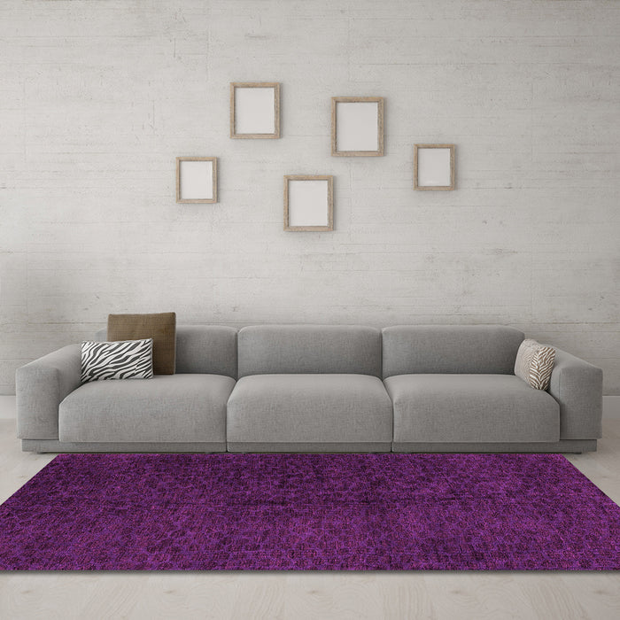 Machine Washable Abstract Pink Modern Rug in a Living Room, wshabs5076pnk