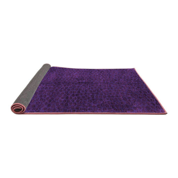 Sideview of Abstract Purple Modern Rug, abs5076pur