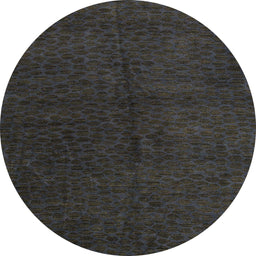 Round Abstract Gray Modern Rug, abs5076
