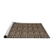 Sideview of Machine Washable Abstract Camel Brown Rug, wshabs5077