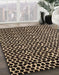 Machine Washable Abstract Camel Brown Rug in a Family Room, wshabs5077