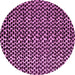 Round Machine Washable Abstract Pink Modern Rug, wshabs5077pnk