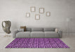 Machine Washable Abstract Purple Modern Area Rugs in a Living Room, wshabs5077pur