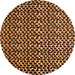 Round Abstract Orange Modern Rug, abs5077org