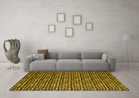 Machine Washable Abstract Yellow Modern Rug, wshabs5077yw