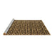 Sideview of Machine Washable Abstract Brown Modern Rug, wshabs5077brn