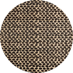 Round Abstract Camel Brown Modern Rug, abs5077