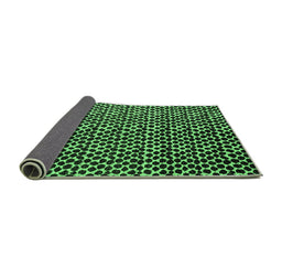 Sideview of Abstract Emerald Green Modern Rug, abs5077emgrn