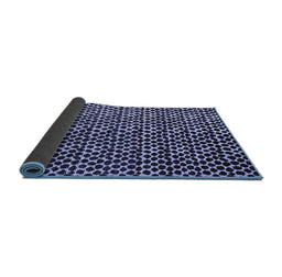 Sideview of Abstract Blue Modern Rug, abs5077blu