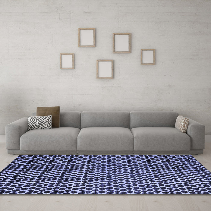 Machine Washable Abstract Blue Modern Rug in a Living Room, wshabs5077blu
