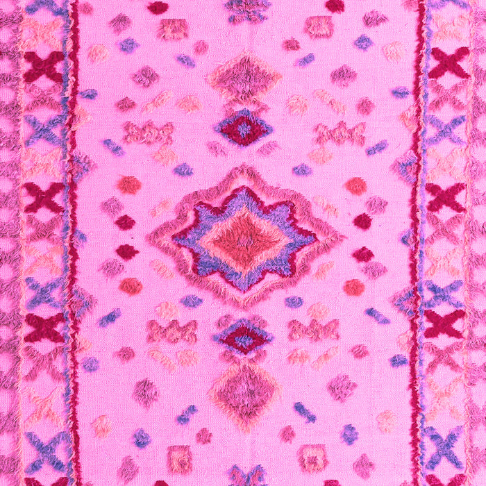 Machine Washable Oriental Pink Traditional Rug, wshabs5078pnk
