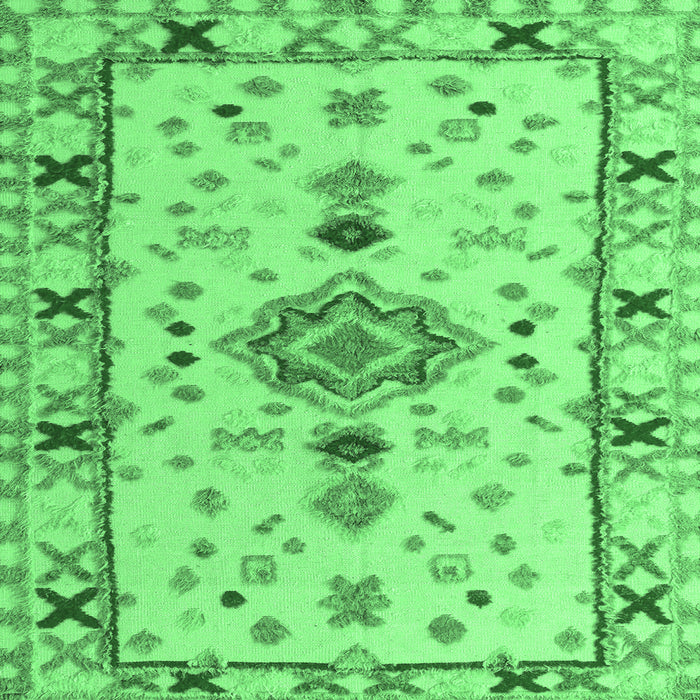 Square Oriental Emerald Green Traditional Rug, abs5078emgrn
